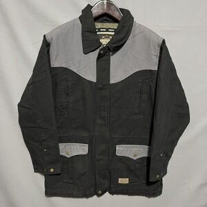 Guide Gear Jacket Mens L Black Aztec Lined Western Workwear Coat Insulated